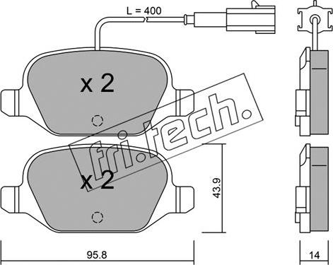 Fri.Tech. 333.3 - Bremžu uzliku kompl., Disku bremzes www.autospares.lv