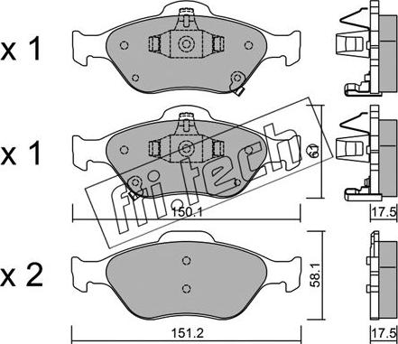 Fri.Tech. 325.1 - Bremžu uzliku kompl., Disku bremzes www.autospares.lv