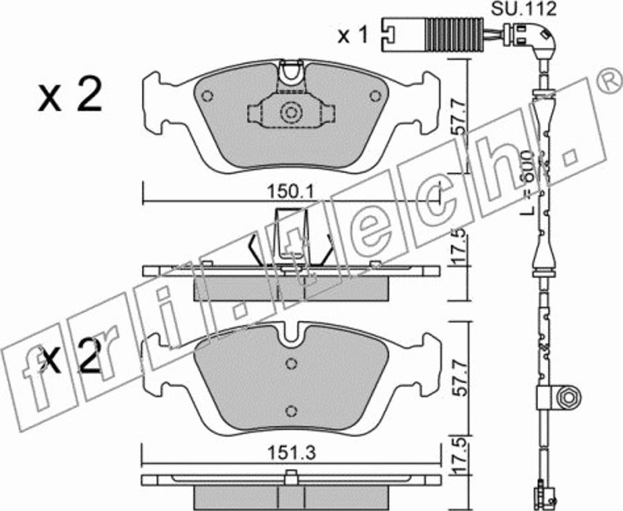 Fri.Tech. 321.0W - Bremžu uzliku kompl., Disku bremzes www.autospares.lv