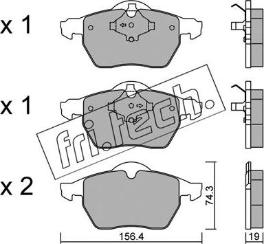 Fri.Tech. 323.1 - Brake Pad Set, disc brake www.autospares.lv