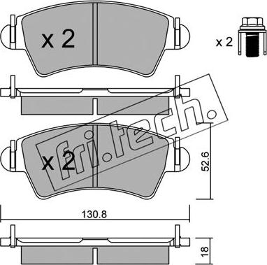 Fri.Tech. 322.0 - Bremžu uzliku kompl., Disku bremzes autospares.lv