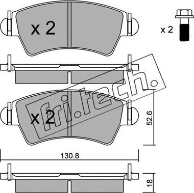 Fri.Tech. 322.1 - Bremžu uzliku kompl., Disku bremzes www.autospares.lv