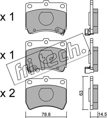 Fri.Tech. 379.0 - Bremžu uzliku kompl., Disku bremzes autospares.lv