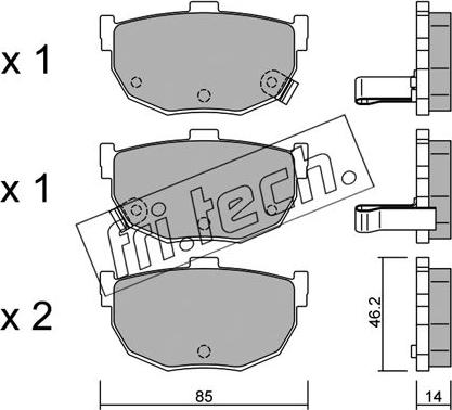 Fri.Tech. 371.0 - Bremžu uzliku kompl., Disku bremzes www.autospares.lv