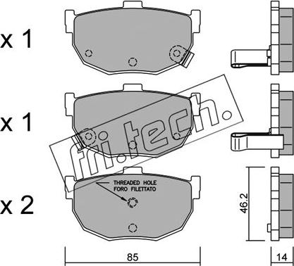 Fri.Tech. 371.1 - Bremžu uzliku kompl., Disku bremzes www.autospares.lv