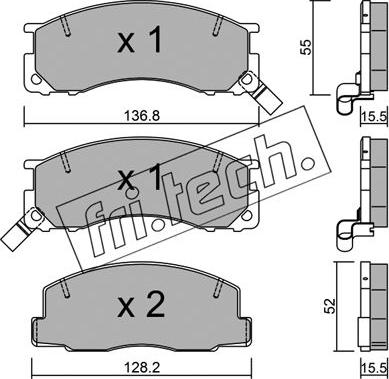 Fri.Tech. 290.0 - Bremžu uzliku kompl., Disku bremzes www.autospares.lv