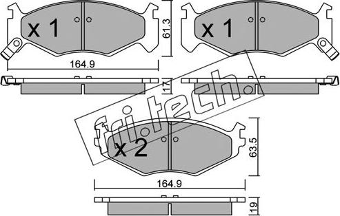 Fri.Tech. 298.0 - Bremžu uzliku kompl., Disku bremzes www.autospares.lv