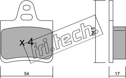 Fri.Tech. 293.0 - Bremžu uzliku kompl., Disku bremzes www.autospares.lv