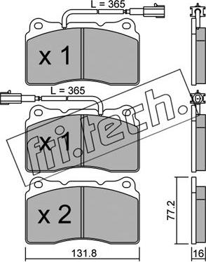 Fri.Tech. 297.4 - Bremžu uzliku kompl., Disku bremzes www.autospares.lv