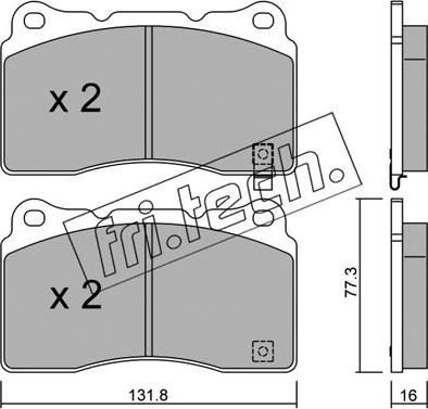 Fri.Tech. 297.5 - Bremžu uzliku kompl., Disku bremzes www.autospares.lv