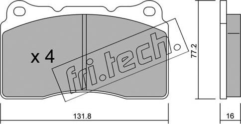 Fri.Tech. 297.1 - Bremžu uzliku kompl., Disku bremzes www.autospares.lv