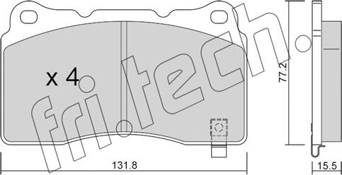 Fri.Tech. 297.8 - Bremžu uzliku kompl., Disku bremzes autospares.lv