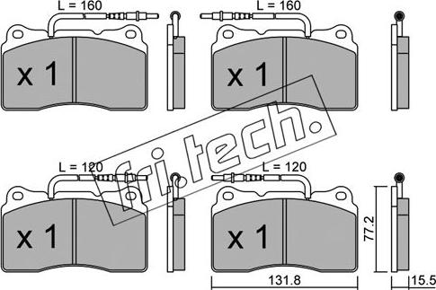 Fri.Tech. 297.3 - Bremžu uzliku kompl., Disku bremzes www.autospares.lv