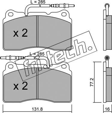 Fri.Tech. 297.2 - Bremžu uzliku kompl., Disku bremzes www.autospares.lv