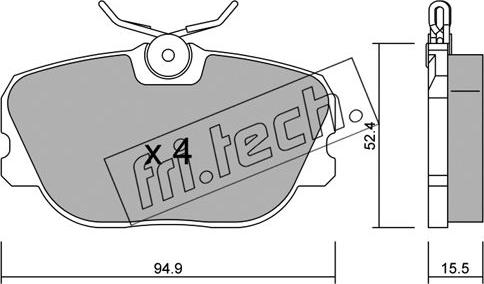 Fri.Tech. 244.0 - Bremžu uzliku kompl., Disku bremzes www.autospares.lv