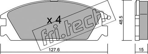 Fri.Tech. 246.0 - Bremžu uzliku kompl., Disku bremzes www.autospares.lv