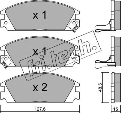 Fri.Tech. 246.1 - Тормозные колодки, дисковые, комплект www.autospares.lv