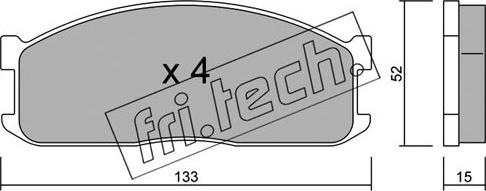 Fri.Tech. 241.0 - Bremžu uzliku kompl., Disku bremzes www.autospares.lv