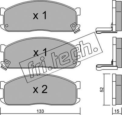 Fri.Tech. 241.1 - Bremžu uzliku kompl., Disku bremzes www.autospares.lv