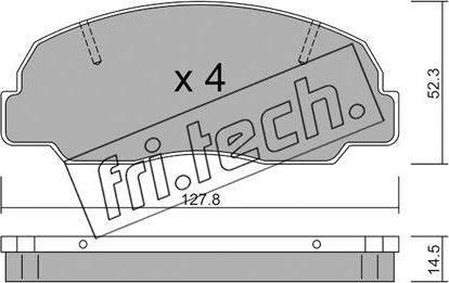 Fri.Tech. 248.0 - Bremžu uzliku kompl., Disku bremzes www.autospares.lv