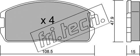 Fri.Tech. 247.0 - Bremžu uzliku kompl., Disku bremzes autospares.lv