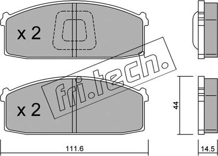 Fri.Tech. 254.1 - Brake Pad Set, disc brake www.autospares.lv