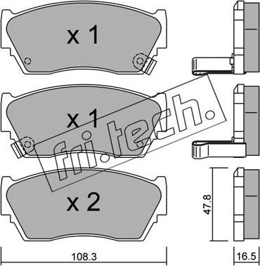 Fri.Tech. 255.1 - Bremžu uzliku kompl., Disku bremzes autospares.lv