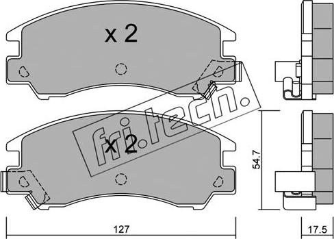 Fri.Tech. 250.0 - Bremžu uzliku kompl., Disku bremzes www.autospares.lv