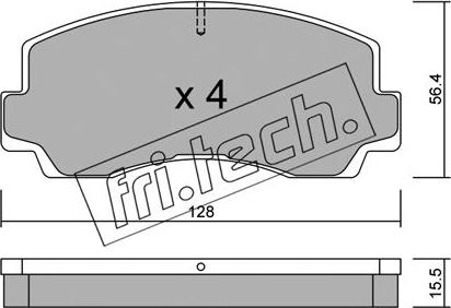 Fri.Tech. 252.0 - Bremžu uzliku kompl., Disku bremzes www.autospares.lv