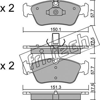 Fri.Tech. 269.0 - Brake Pad Set, disc brake www.autospares.lv