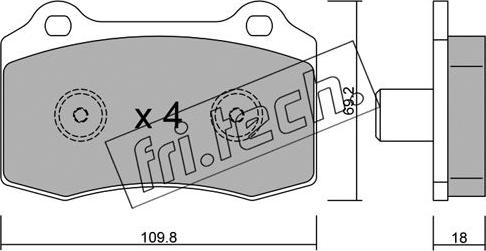 Fri.Tech. 260.5 - Bremžu uzliku kompl., Disku bremzes www.autospares.lv