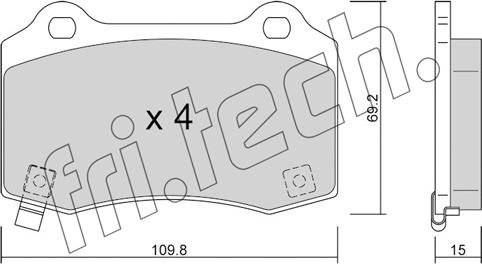 Fri.Tech. 260.6 - Bremžu uzliku kompl., Disku bremzes www.autospares.lv