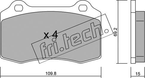 Fri.Tech. 260.2 - Bremžu uzliku kompl., Disku bremzes www.autospares.lv