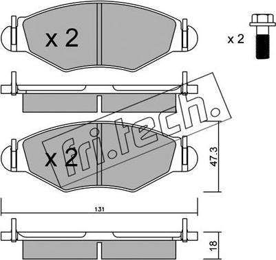 Fri.Tech. 263.1 - Bremžu uzliku kompl., Disku bremzes autospares.lv