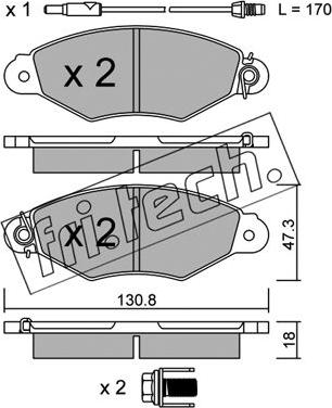 Fri.Tech. 262.1 - Bremžu uzliku kompl., Disku bremzes www.autospares.lv