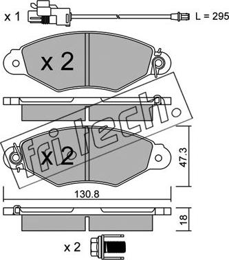 Fri.Tech. 262.2 - Bremžu uzliku kompl., Disku bremzes www.autospares.lv