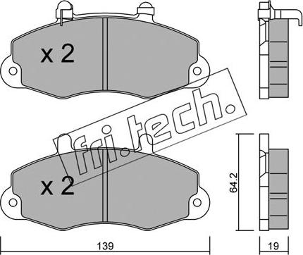 Fri.Tech. 201.1 - Bremžu uzliku kompl., Disku bremzes autospares.lv