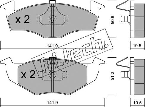 Fri.Tech. 215.1 - Bremžu uzliku kompl., Disku bremzes www.autospares.lv