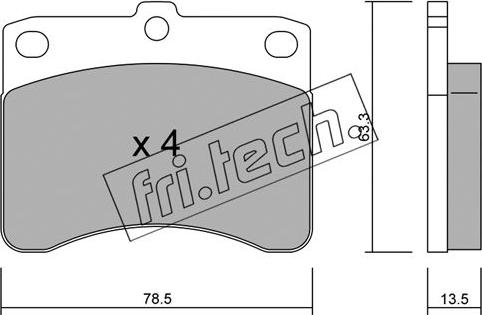 Fri.Tech. 210.0 - Bremžu uzliku kompl., Disku bremzes www.autospares.lv