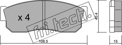 Fri.Tech. 211.0 - Brake Pad Set, disc brake www.autospares.lv