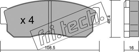 Fri.Tech. 211.1 - Bremžu uzliku kompl., Disku bremzes autospares.lv