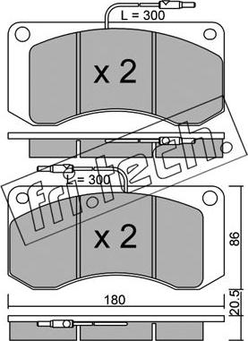 Fri.Tech. 281.0 - Brake Pad Set, disc brake www.autospares.lv