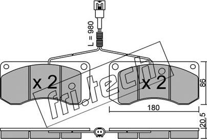 Fri.Tech. 281.1 - Brake Pad Set, disc brake www.autospares.lv