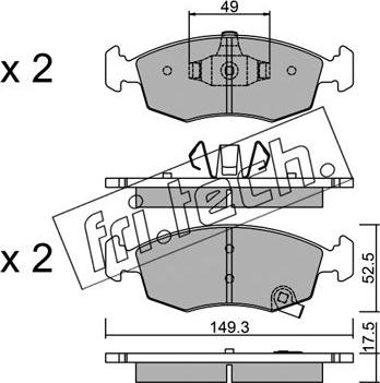 Fri.Tech. 283.5 - Bremžu uzliku kompl., Disku bremzes www.autospares.lv