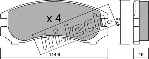 Fri.Tech. 239.0 - Bremžu uzliku kompl., Disku bremzes www.autospares.lv