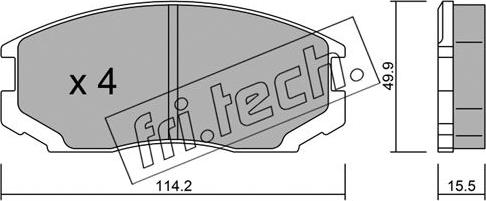 Fri.Tech. 230.0 - Bremžu uzliku kompl., Disku bremzes www.autospares.lv