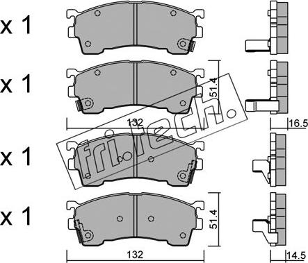 Fri.Tech. 232.0 - Brake Pad Set, disc brake www.autospares.lv