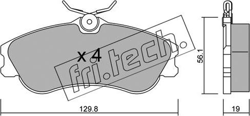 Fri.Tech. 226.1 - Bremžu uzliku kompl., Disku bremzes www.autospares.lv