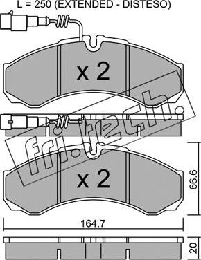 Fri.Tech. 221.9 - Brake Pad Set, disc brake www.autospares.lv