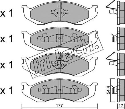 Fri.Tech. 227.0 - Bremžu uzliku kompl., Disku bremzes www.autospares.lv